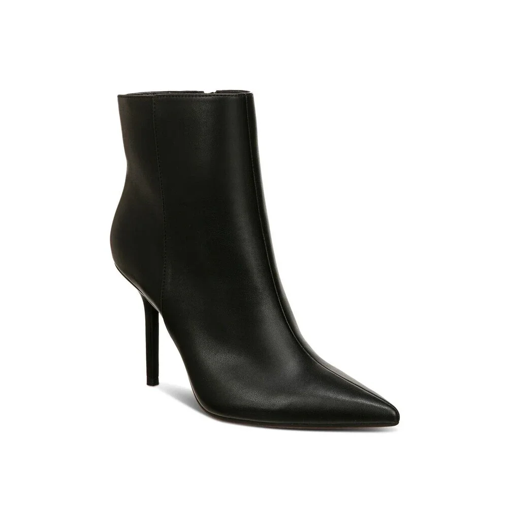INC Womens 8.5 M Black Holand Pointed Toe High Heel Ankle Booties DISPLAY QX0
